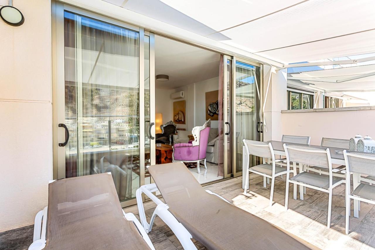 Ribera Del Puerto - Luxe Apartement With Great Terrace And Sea View Puerto De Mogan Dış mekan fotoğraf