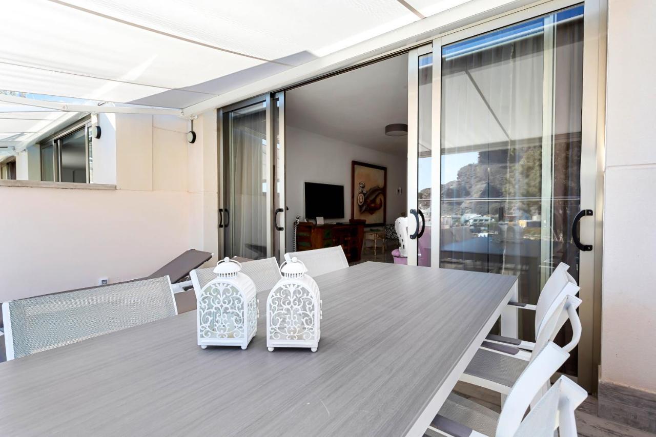 Ribera Del Puerto - Luxe Apartement With Great Terrace And Sea View Puerto De Mogan Dış mekan fotoğraf