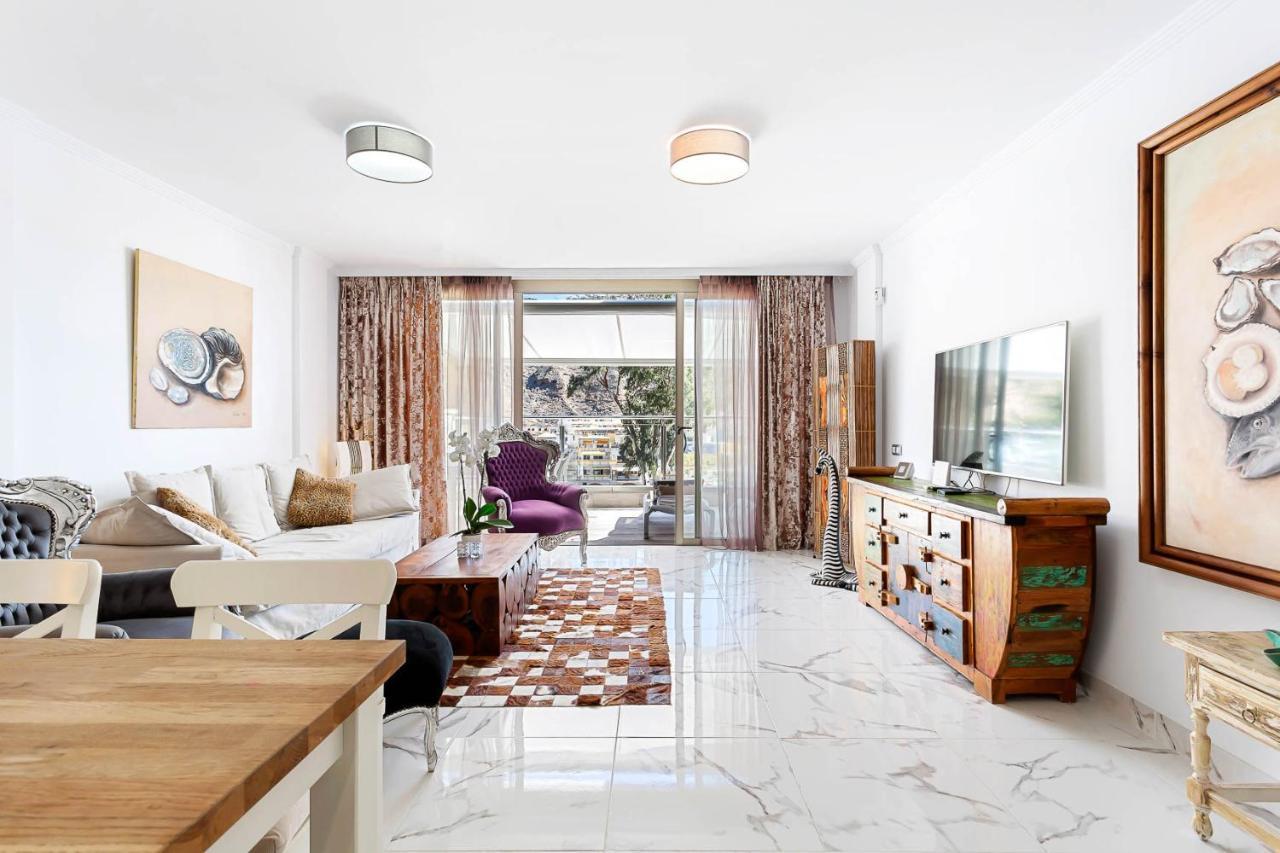 Ribera Del Puerto - Luxe Apartement With Great Terrace And Sea View Puerto De Mogan Dış mekan fotoğraf
